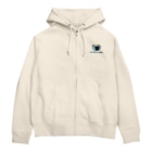 Teal Blue Coffeeの香るコーヒー Zip Hoodie