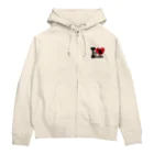 MEIKO701のI Loveチワワジップアップパーカー淡色 Zip Hoodie