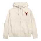 kg_shopの[☆両面] アメリカザリガニ【視力検査表パロディ】 Zip Hoodie