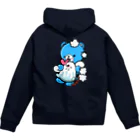 ぶるぶるスクランブル記念コラボのゾンベアー×しゅーしゅーコラボ（ピンク） Zip Hoodie