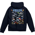 猫と釣り人のSaltwater fish_3CW Zip Hoodie