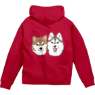 ささみ牧場のうちの子グッズ【まろん&さくら】 Zip Hoodie