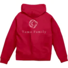 Tomo Family 63のロゴパーカー　(4色展開) Zip Hoodie