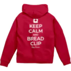 kg_shopの[☆両面] KEEP CALM AND BREAD CLIP [ホワイト] ジップパーカー