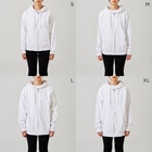 RODEO MOTORCYCLEのロデオ モーターサイクルのオフィシャルグッズ Zip Hoodie :model wear (woman)