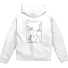 豚人イラストのパンダ武島のぶっきゅ～さんと、ししおどしと、ぶっきゅ～寺。 Zip Hoodie