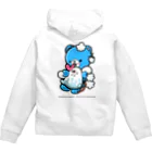 ぶるぶるスクランブル記念コラボのゾンベアー×しゅーしゅーコラボ（グレー） Zip Hoodie