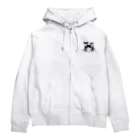 ロジローのドラム(ネコ)黒 Zip Hoodie