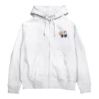 茶トラ猫くんと白猫ちゃんSHOPの思い出のおそろっちコーデ Zip Hoodie