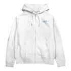 ぼくのすいぞくかん SUZURI店のサメカオlightcolorバックプリント Zip Hoodie