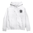 おこげ庵のフェレットエンブレムパーカー　黒 Zip Hoodie