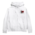 MEIKO701のI Loveワンコジップアップパーカー淡色 Zip Hoodie