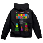 Siderunの館 B2の【バックプリント】レトロゲーム風な大仏 Zip Hoodie