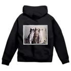 モコネコSHOPの３CATS (カラーver.) Zip Hoodie