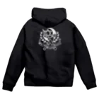 筆記魔法協会SUZURI店の筆記魔法協会認定パーカー(白) Zip Hoodie