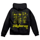 特製飯屋Highway（着なさい）のリッチモンド２番街_Highwayロゴ入り ジップパーカー