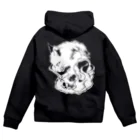 grau und mattのCats And Skulls White ジップパーカー