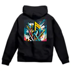 のんびりアート工房のストリートアート Zip Hoodie