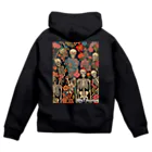 Skull sectionのドクロと花 Zip Hoodie