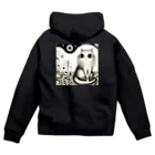 暴走三輪車のパチパチおめめの不思議ねこちゃん Zip Hoodie