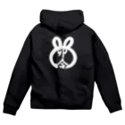 負兎マドクセの卯合ブラック Zip Hoodie