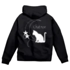 黒蜜きなこのChat noir(白) Zip Hoodie