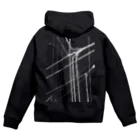 福 紀心 の 作品グッズの電線1　白 Zip Hoodie