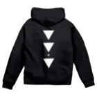 【三角形の穴】の▼4【逆三角形の穴】 Zip Hoodie