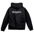 Creators. WEB SHOPの白いCreators.ロゴ ジップパーカー