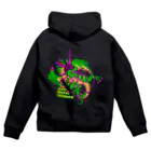 BA666の吊り緊縛ドラゴン：ネオン Zip Hoodie