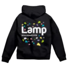 LampPlusBoulderingGYMのLampちゃん白ロゴ ジップパーカー