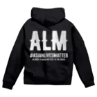 SANKAKU DESIGN STOREのAsian Lives Matter。 白 Zip Hoodie