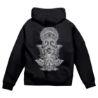 YASのハムサハンド（白） Zip Hoodie