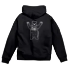 Draw freelyのフリーハグベアー　ホワイト Zip Hoodie