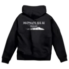 aloha_pineapple_hawaiiのバックプリント ダイヤモンドヘッド 168 Zip Hoodie