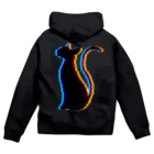 MizuriのGlitch Cat (猫グッズパーカーetc) Zip Hoodie