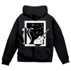 MizuriのRock or Cat (猫・ギターグッズ)/黒ver. Zip Hoodie