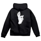 鈴屋の気まぐれ品の手描きの手 Zip Hoodie