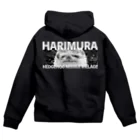 ハリネズミ針村のHARIMURA（白） Zip Hoodie