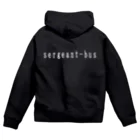 Sergeant-busのバス軍曹のパーカー（白文字） Zip Hoodie