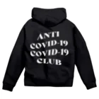 NUMBER-8のANTI COVID-19 CLUB(WHITE) Zip Hoodie