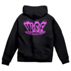 W.S.E.のWSEオリジナルロゴ　ピンクプリント Zip Hoodie