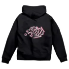 卓球レディースの卓球レディース・ジップパーカー(ピンク） Zip Hoodie