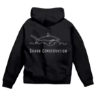 MUSEA（ミューゼア）の【黒・濃色】サメTシャツ（Shark conservation shirt） ジップパーカー