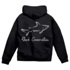 MUSEA（ミューゼア）の【黒・濃色】ゆるサメパーカー・スウェット（Shark conservation hoodie & sweat） Zip Hoodie