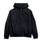 Siderunの館 B2の【バックプリント】和デザインな烏(白) Zip Hoodie