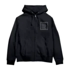 レトロゲーム・ファミコン文字Tシャツ-レトロゴ-の勇者の最強装備 ロト装備 白ロゴ Zip Hoodie