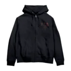 河野裕衣バレエスタジオのロゴデザインくるみ割り人形ver. Zip Hoodie