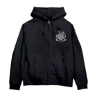 達磨大臣のダルマーク(白) Zip Hoodie