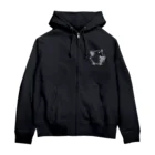 紫胡蝶のバラリース　Wh（ワンポイント）2 Zip Hoodie